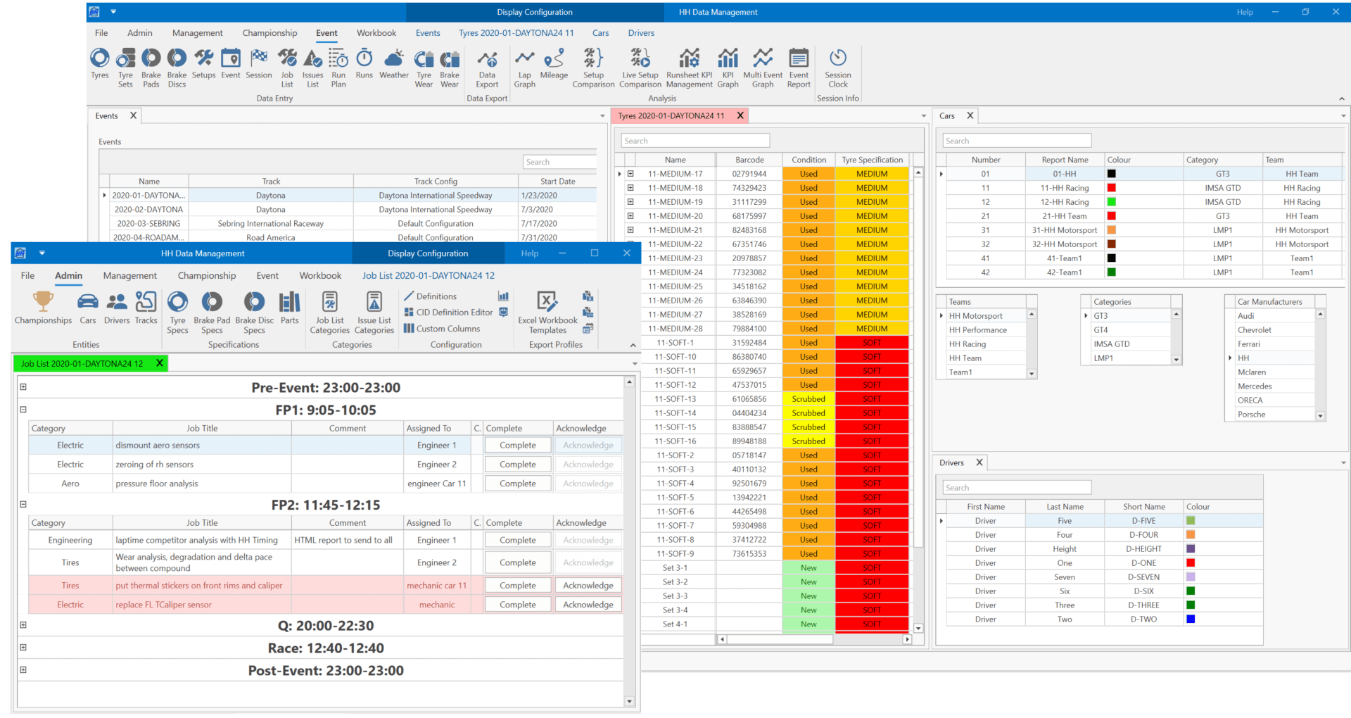 Hh Data Example HH Data Management - Collaborative database software for race teams